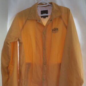 Classic Van's Off The Wall Classic Yellow Coach's Snap Button Jacket - Size Larg